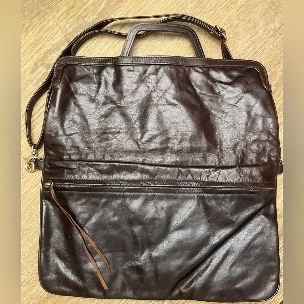 Versatile Arza Laptop Messenger Bag – Dark Brown with Straps